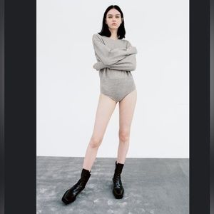 Zara Sweatshirt Bodysuit